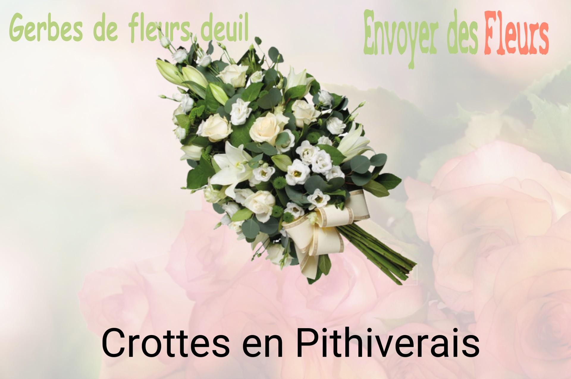 Gerbe de fleurs de deuil livrée à Crottes-en-Pithiverais